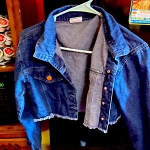 Cropped jean jacket